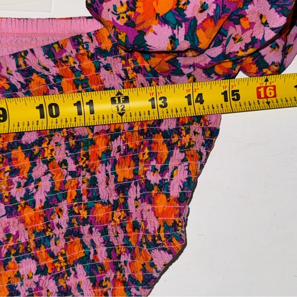 NWT $220 L*SPACE Heidi Maxi Dress Sz XL Floral Puff Sleeve Cut Out Slit Feminine - Picture 13 of 15